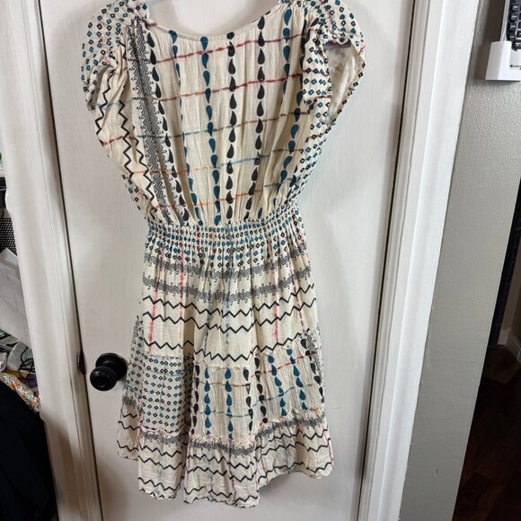 Sumitra Boho Cotton Tassel Shell Embellished Dress Free Size - Picture 10 of 11